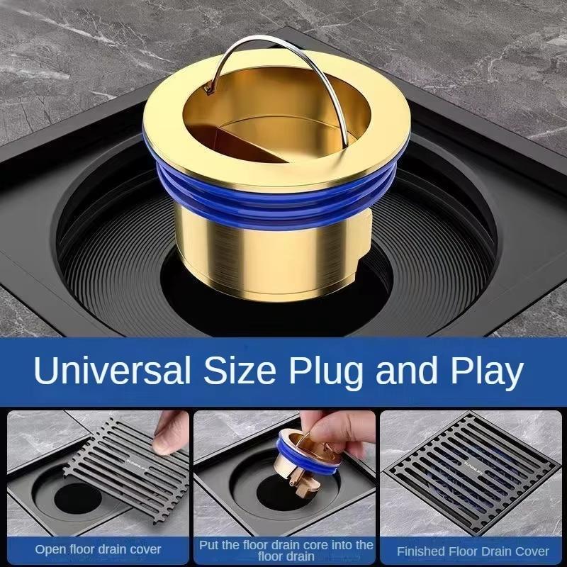 Floor Drain Core Floor Shower Drain Stopper Insectproof Counter-Odor Deodorization Toilet Kitchen Bathroom Toilet Sewer All Copper