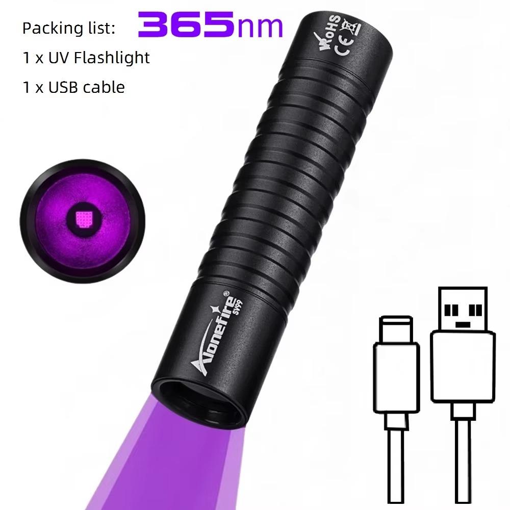 Creative Ultraviolet Nail Lamp Type-C Rechargeable Mini Ultra Violet Light Torch Pet Accessories