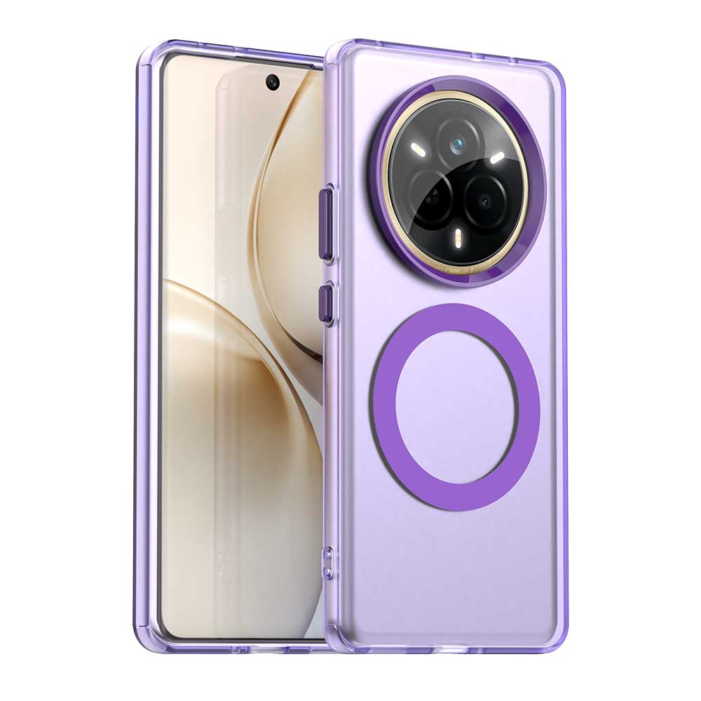 Magnetic Wireless Charging Case For Realme 14 Pro 5G 13 Pro+ Plus Cover Candy Colors Transparent Back Shell Coque