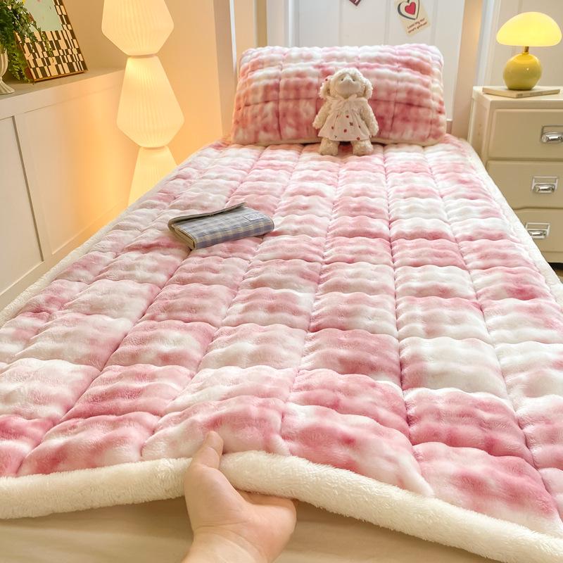 Materasso Peluche Coniglio Bubbly Classe A - Morbido Velluto Latte Tappetino Peluche per Letto Singolo da Dormitorio 0,9 m.