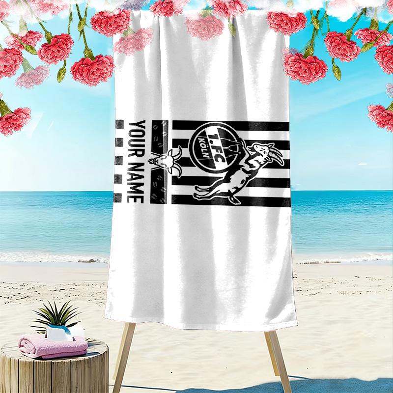 1. FC Köln Print Beach Towel, Large Soft Quick Dry Towel for Beach Camping Swimming