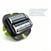 Men'S Convenient Multi-Blade Shaver Effortless Bald Head & Body Hair Grooming For Unisex Washable Shave Clean In One Strok