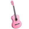 Gitara Klasyczna, 960 mm, Drewniana Gitara Klasyczna Zestaw Startowy dla Początkujących, ze Strunami Nylonowymi, Pokrowcem, Paskiem, Stroikiem, Dodatkowymi Strunami, Kostkami, Kapodastrem,