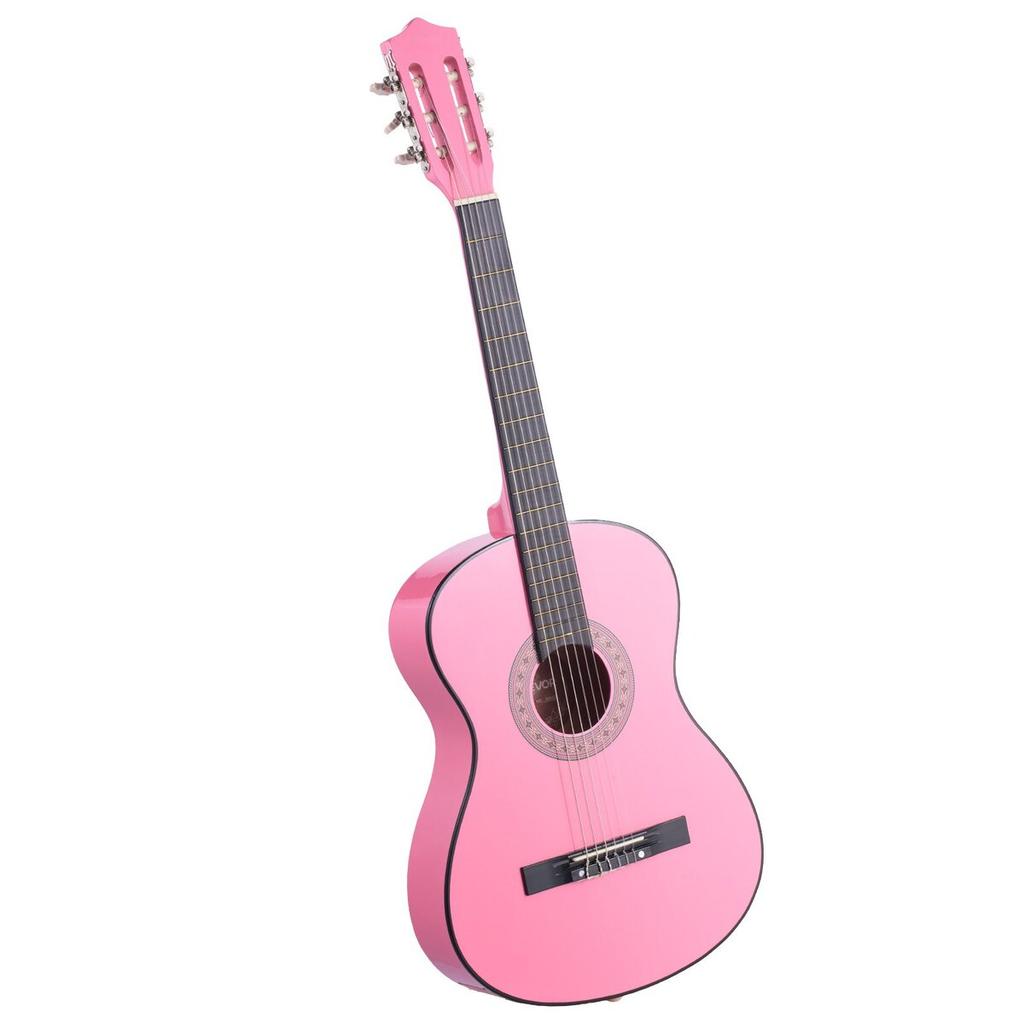 Classical Guitar, 960 mm, Wood Classical Guitar Starter Kit for Beginners, with Nylon Strings, Gig Bag, Strap, Tuner, Extra Strings, Picks, Capo,