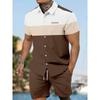 2026 Summer New Men's Short-sleeved Shirt And Beach Shorts Set Running Men's Shorts Everyday Urban Fashion Men's Casual Shirt