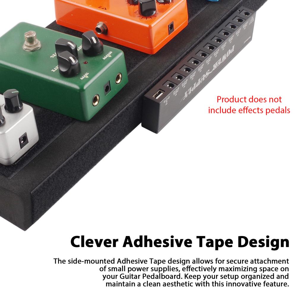 Guitar Effects Pedal Board High Density EVA Pedalboard Lightweight Portable Effect Pedal Board with Adhesive Tape Cable