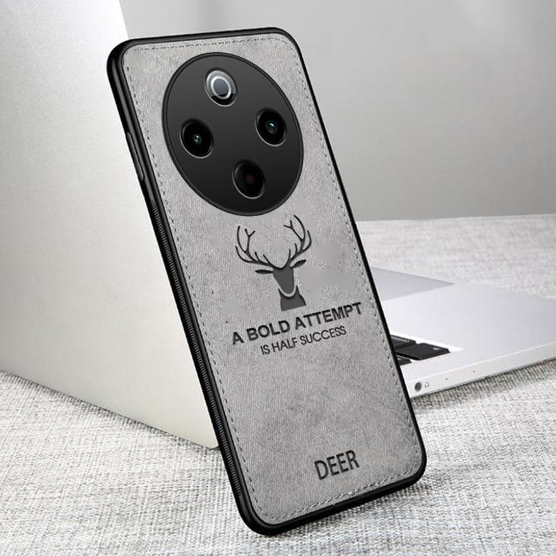 For Vivo iqoo Z10 Case Luxuy Brand Cloth Texture Deer Fabric Jeans Elk Cover for Vivo iqoo Z11X Phone Casing