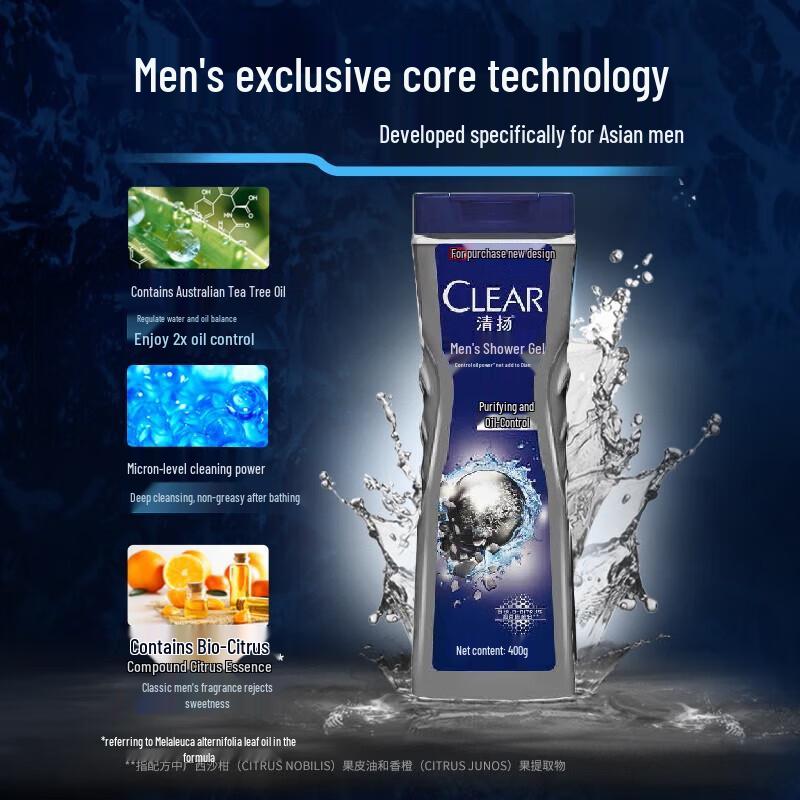 Clear Men's Deep Cleanse Oil Control Body Wash