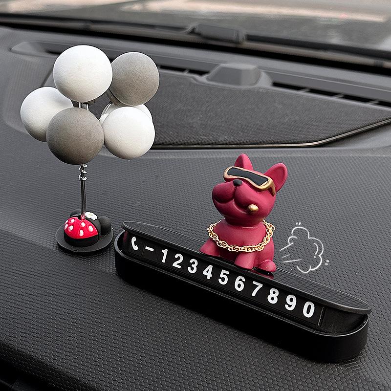 French Bulldog Temporary Parking Phone Number Plate