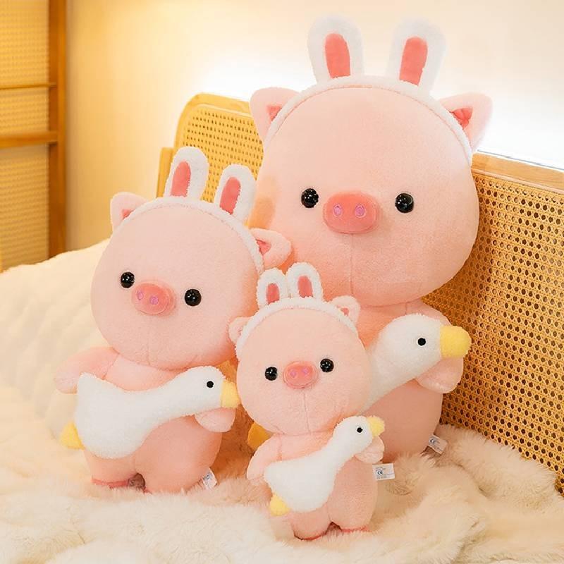 Adorable Large Plush Pig Toy With Headband Perfect Gift For Kids And Collectors