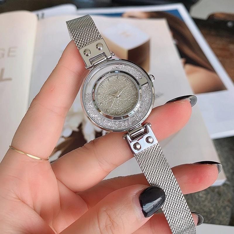Fashion Light Luxury Women'S Watch Transparent Rhinestone Fashion Personality Niche With Watch Female Style