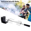 Automatic Electric BBQ Grill Rotisserie Kit With Motor Outdoor Spit Roaster Rod Charcoal Pig Chicken Beef Camping Cooking Tools