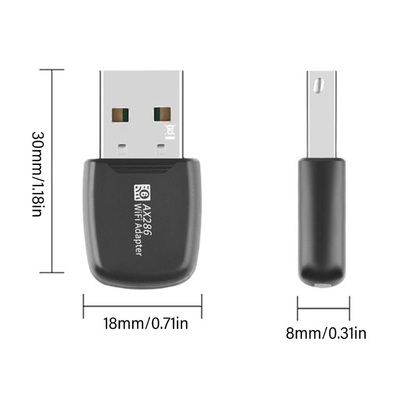 WiFi Receiver Fast USB WiFi Stick WIFI Dongle Stable Connection WIFI6 Adapter Easy Installation Strong Signal Strength