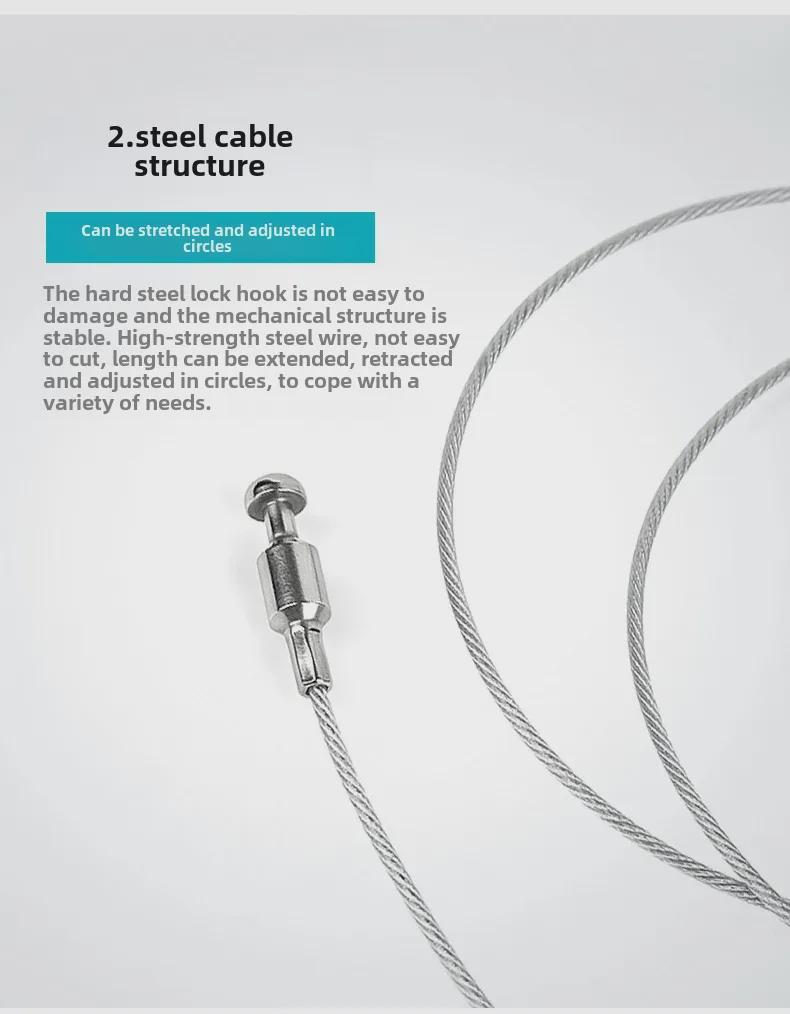 Teleskopický lankový zámek Yifeng Cartoon Cow na kufry, auta, oblečení, sáně a helmy