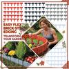 30-teiliges Kunststoff-Gartenrand-Begrenzungsset für Blumenbeete und Landschaftsgestaltung, Außenbereich-Garteneinfassung, Flexibel und Einfach zu Installieren