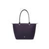 Longchamp Logo Snap Zipper Closure Solid Color Fabric Dumpling Bag Women Handbags Purple 1899919645