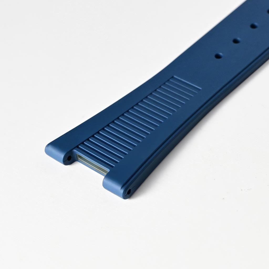 Fluoro Rubber Strap Fit for Citizen Promaster Titanium AW0130-85X  Patek Philippe Nautilus Watch with Titanium Buckle