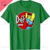 The Simpsons Duff Beer Circle Logo V2 TShirt Cotton Retro Street Fashion Mens Shirt Short Sleeve Design Printed Tshirt Tops