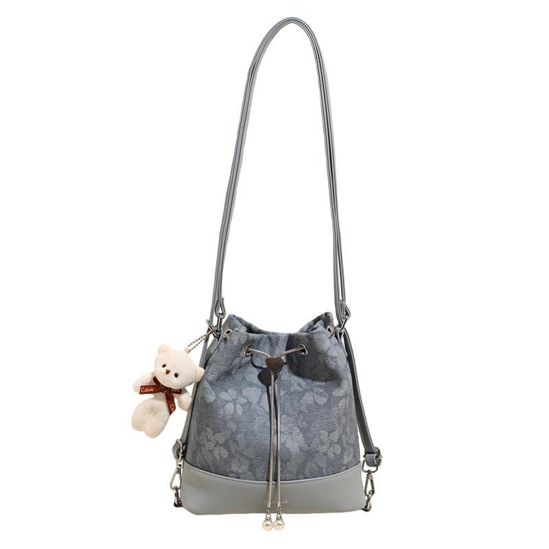 Schoolbag Premium foreign style niche women's backpack 1011 new versatile backpack tote bag multi-purpose shoulder bucket bag