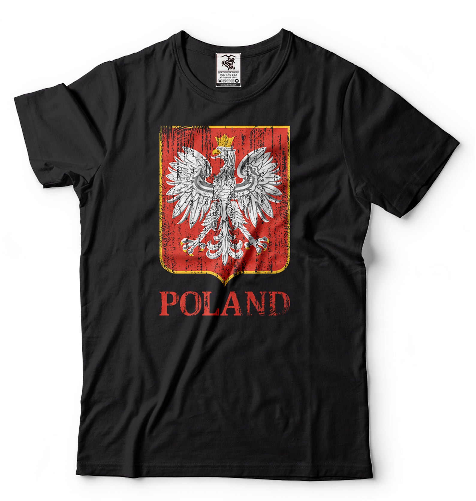 Poland Flag T-Shirt: Patriotic Polish Eagle Crest Tee 4XL