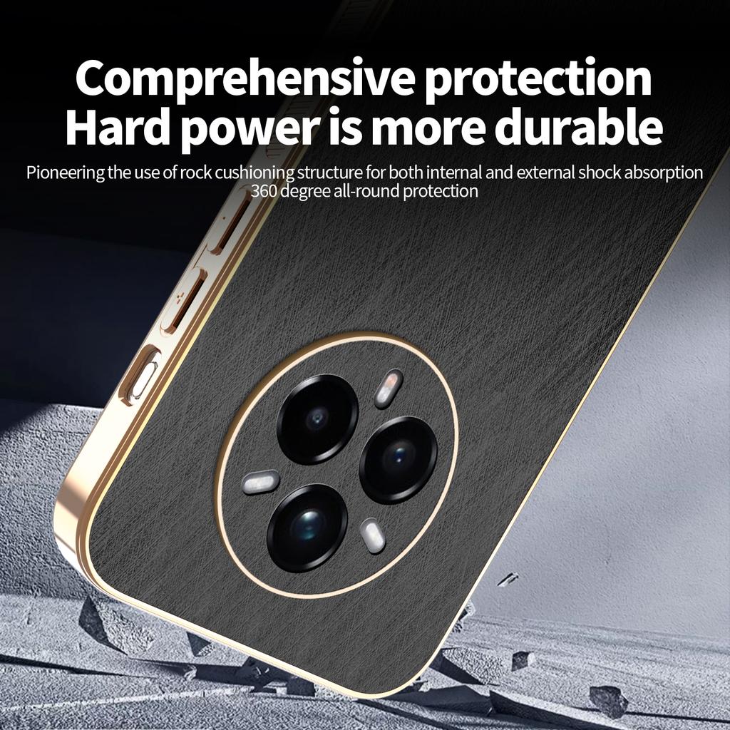 KADEM For Realme 14 Pro 5G Case Electroplating Silk Texture PU+TPU Phone Back Cover