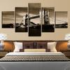 Canvas Painting Printed Art Poster Home Decor For Living Room Modern Artwork 5 Pieces London Tower Bridge Landscape Picture No Frame