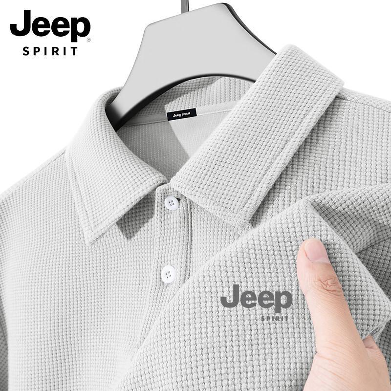 JEEP SPIRIT Men s Waffle Polo Shirt L