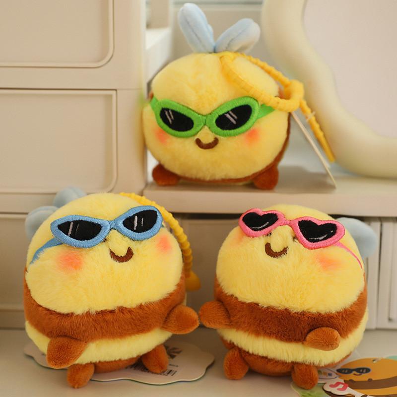 Snot Cartoon Cute Bear Bee Plush Toy Pendant Girl Bags Key Gifts Decoration