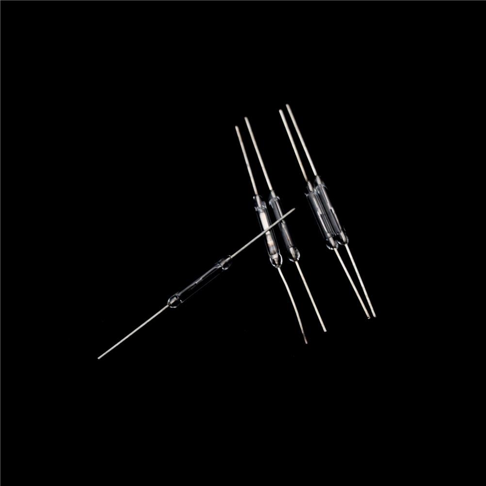 5pcs MKA-14103 Gold Tone Leads Glass N/O SPST Reed Switches 10-15AT 2 X