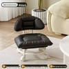 Soft Upholstered Baby Walking Stool with Silent Universal Wheels