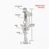 1pc Clip On Butterfly Belly Button Ring for Women, Copper Zircon Fake Belly Piercing Navel Body Jewelry Trendy Fashion Style