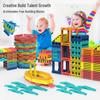 Akiki Creative Educational Building Blocks Set for Kids - Rice Hole Sticks for Stacking and Construction Play