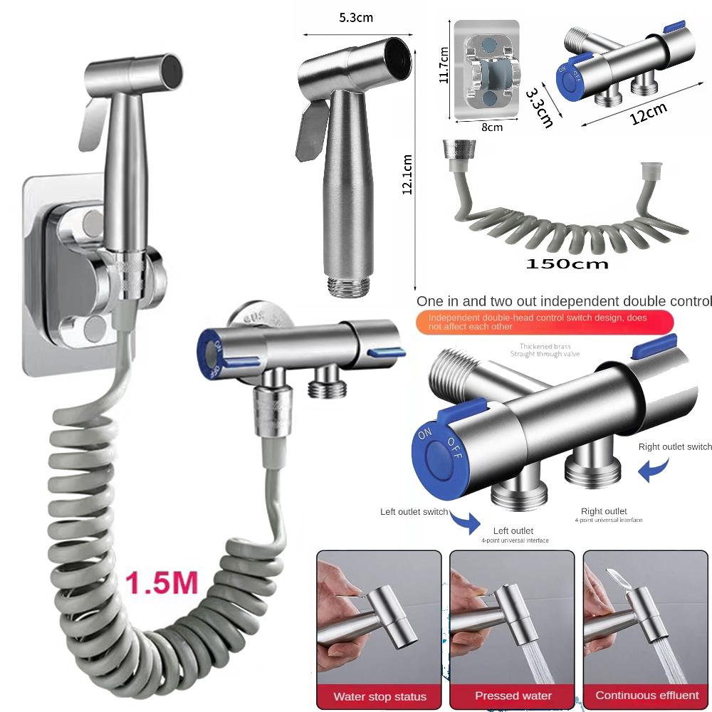 Handheld Bidet Douche Shower Spray for Toilet Personal Hygiene Stainless Steel Bidet Sprayer Kit Bathroom Washer Shower Head