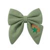 Flower Embroidery Bow Hair Clip Sweet Princess Girls Hair Clips Handmade Ribbon Bangs Hairpin Cute Bowknot Barrettes Headwear