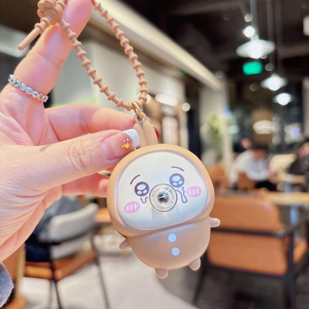 Chiikawa Bubble Blowing Keychain - Funny Cartoon Doll Charm for Bags & Phones