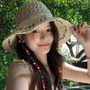 Women's Ethnic Wide Brim Straw Hat - Sun Protection Beach Hat for a Slimmer Look