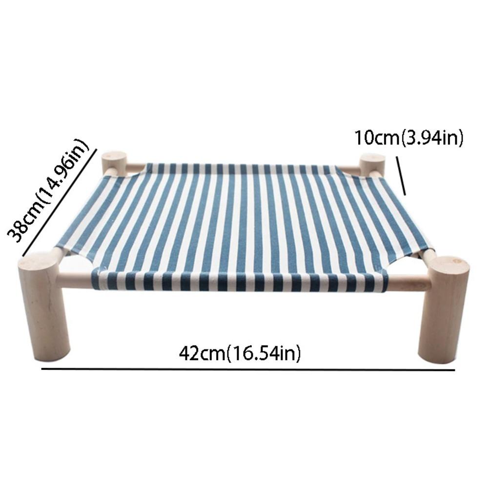 Portable Swing Bed Wooden Frame Cooling Bed Pet House Elevated Bed  Indoor Use