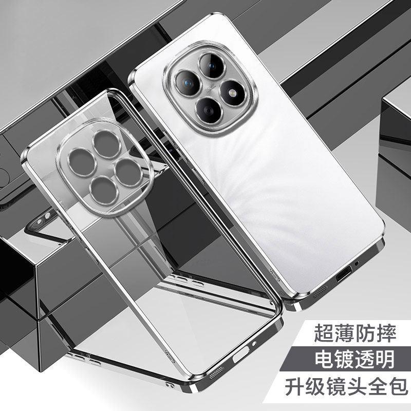 For Mi POCO M8 Pro G Ultra-thin Plating Silicone TPU Case For POCO M 8 M8Pro Electroplating Transparent Shockproof Back Cover