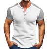 Camiseta masculina vintage de verão, streetwear, 3 botões, braguilha aberta, roupa solta, estampa, camiseta de manga curta