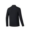Anta Champion All-Weather Series Solid Color Comfortable Breathable Versatile Moisture-Wicking Long Sleeve Knit Shirt Men Tops Basic-Black 152520402-3