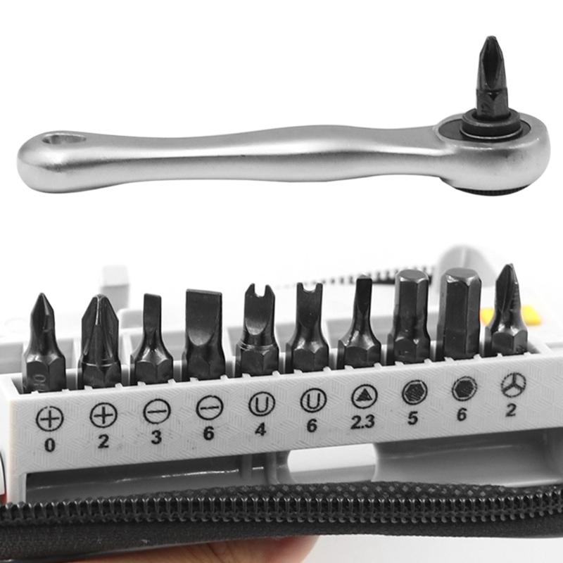 1/4Inch Ratcheting Wrenches Drive Ratcheting Wrenches Tool Multifuntion Quick Release DIY Hand Tool Ratcheting Handle Wrenches