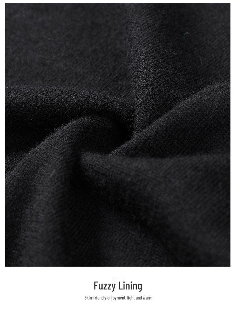 Men's Winter Australian Wool Half-High Collar Sweater – 100% Pure Wool, Thick and Warm.