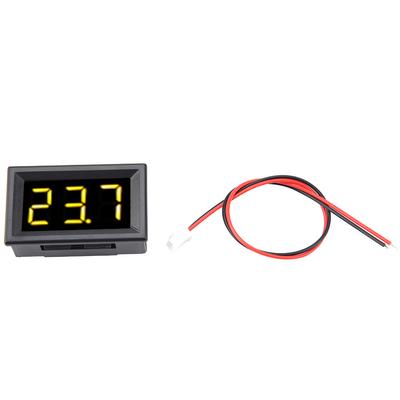 Digital Voltmeter 0.56inch Two Wire DC 2.530V Digital LED Display Voltage Meter (Yellow)