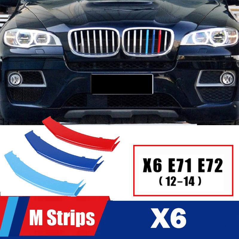 MLKK4 M Power Front Grille Trim Strips For BMW X1 X2 X3 X4 X5 X6 X7 F48 F49 E84 F39 F25 F26 G01 G02 F15 E70 G05 F16 E71 E72 G07 Z4 E89