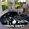 Chainsaw Man Round Area Rug Carpet Rug For Living Room Bedroom Sofa Playroom Decor Nonslip Floor Mat