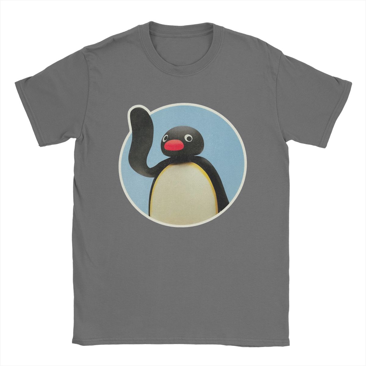 

Вінтажна футболка Pingu Noot Noot для чоловіків, з круглим вирізом, з чистої бавовни, футболки з коротким рукавом, графічний одяг L