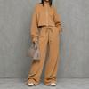 Women's Zip-Up Hoodie and High Waist Wide Leg Pants Set Casual Loungewear Tracksuit