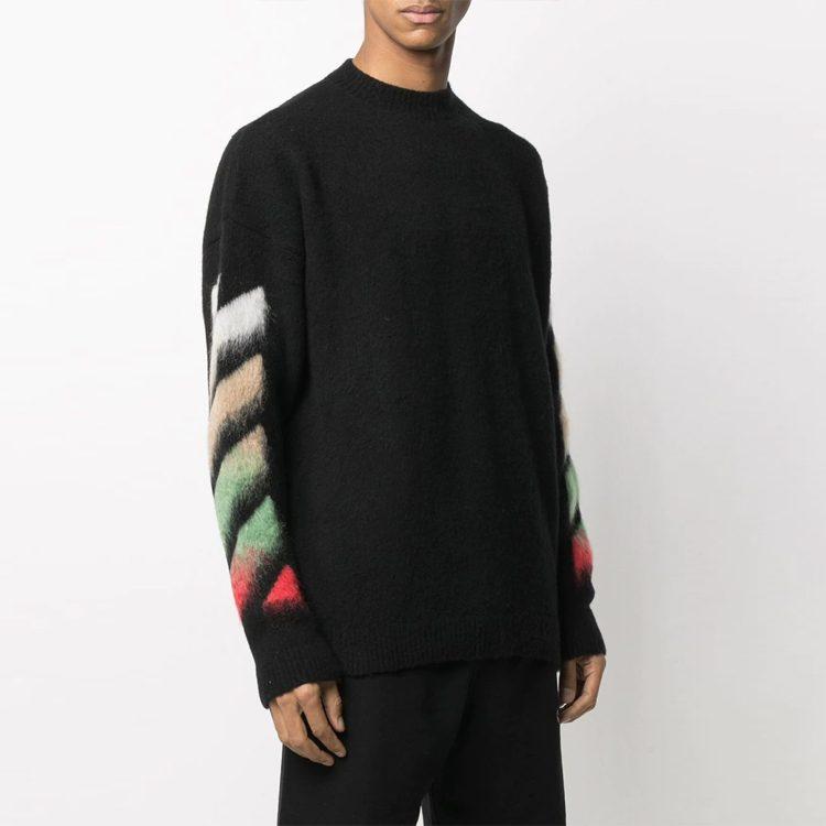 OFF WHITE Diagonal Arrows Motif Sweater OMHA036R21KNI0011084