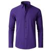 Herren Freizeithemden Falten T-Shirts Langarm Reißverschluss T-Shirts Stretch Solide Übergroße Freizeithemden Modehemden Tops