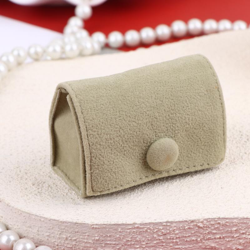 Soft Velvet Jewelry Pouch Mini Portable Ring Bag Jewelry Case With Snap Button For Earrings Wedding Party Travel Gift Packaging